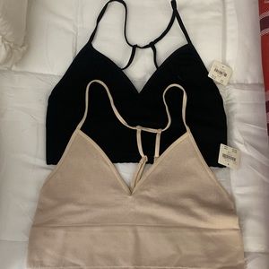 LAST SET 🖤Anthropologie NWT 🖤 Set 2 Seamless T-Back bralette